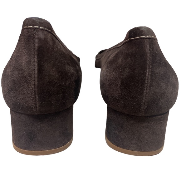 Prada- Vintage Suede Mocha Block Heel Loafer Size 38 VGUC - Picture 5 of 9
